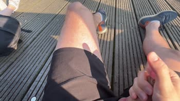 AlexSanderOfficial - Alex's Unexpected Public Show: Teen (18+) Shy Girl Joins in