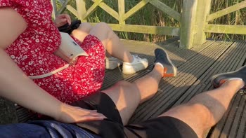 AlexSanderOfficial - Alex's Unexpected Public Show: Teen (18+) Shy Girl Joins in