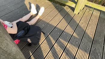 AlexSanderOfficial - Alex's Unexpected Public Show: Teen (18+) Shy Girl Joins in