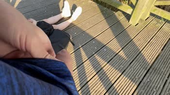 AlexSanderOfficial - Alex's Unexpected Public Show: Teen (18+) Shy Girl Joins in
