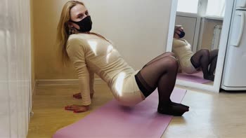 Irinisska's Nylon Yoga: Fit Blonde Solo