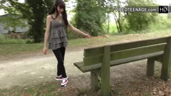 Cute Teen (18+)'s First Audition: Petite Brunette Shines with POV Masturbation