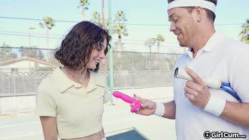 Shrooms Q Drops Racket for a Big Serve of Hardcore Sex