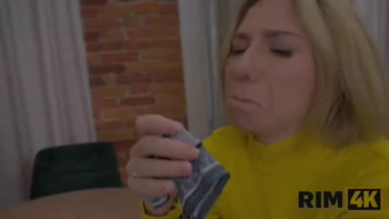 RIM4K. 2 sexy Russian sluts and a lucky guy are having the day of orgasms and assholes