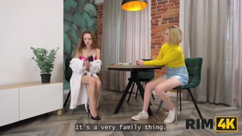 RIM4K. 2 sexy Russian sluts and a lucky guy are having the day of orgasms and assholes