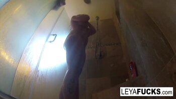 Leya Falcon's Sultry Shower Seduction: Big Tits & Ass Exposed