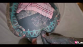 Nerdy Tattoo Teen (18+) In Glasses Pov Rough Anal Fuck
