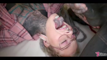 Nerdy Tattoo Teen (18+) In Glasses Pov Rough Anal Fuck