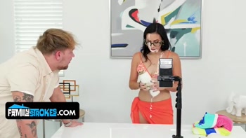 My Step Mother Lets Me Spray My White Jizz All Over Her Tits and Pretty Face Until She's Drenched
