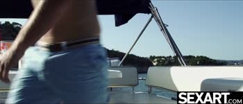 Eileen Sue and Nancy A's Sizzling Yacht Party Lesbian Affair