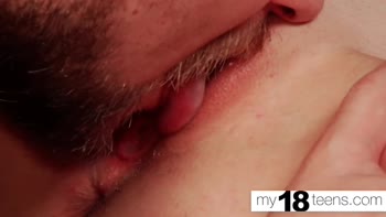 Teen (18+) Threesome Orgy: Blonde Babe Sucks Two Dicks and Takes Doggy Style