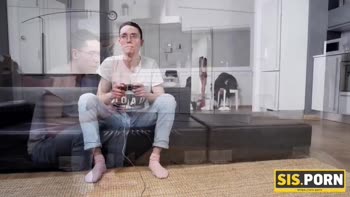 Stepbrother Seduced: Blonde Teen (18+)'s Naughty Game