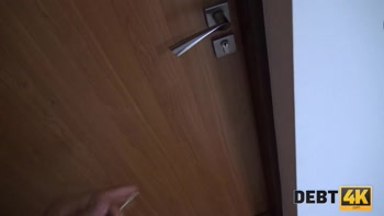DEBT4k. Jennifer Mendez pays the rent using juicy tits and tight pussy