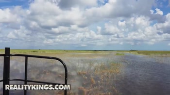 REALITY KINGS - Sinatra Monroe’s Swamp Adventure Heats Up When She Grinds On Lucas's Cock Outdoors