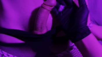 MySlaveFemboy's Sweet Submits to Mistress: Bondage Handjob in Fishnets