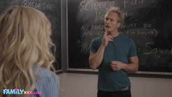 Kenzie Reeves - Blonde Stepsister Devours Stepbrother's Big Cock in Raunchy Class Tryst