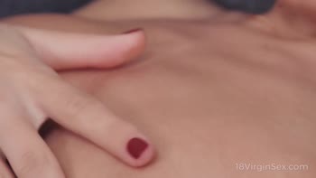 Petite Virgin's Solo Debut: Shaved and Ready for Pleasure