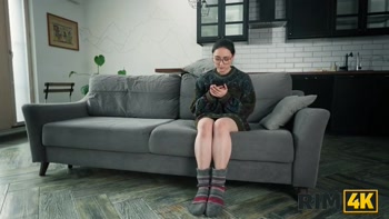RIM4K. Threesome with a horny big-titted virgin