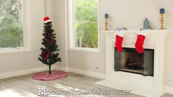 PASSION-HD Busty Blonde Gives Christmas Gift Every Man Wants
