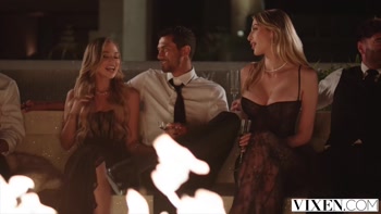VIXEN Gorgeous Blonde Besties Azul Hermosa And Blake Blossom Share A Cock In Hot After-Party Threesome