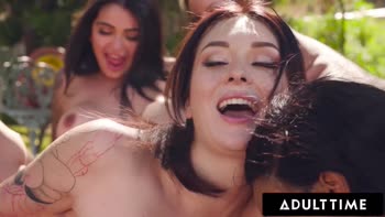Aaliyah Love Leads a Sensual Public Park Orgy with Candice Dare, September Reign, and More
