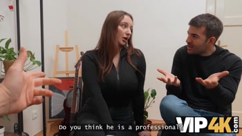 VIP4K. She wants everyone to try her BIG TITS, even a Stranger off the street