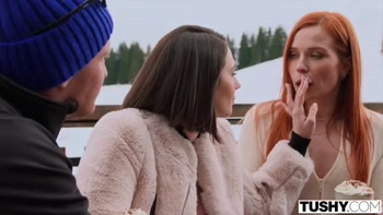 TUSHY Anal Obsessed Beauty Eve Sweet Seduces Clemence Audiard And Her Boyfriend At The Chalet