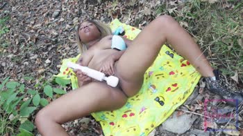 Nina Rivera's Wild Woodland Masturbation Delight
