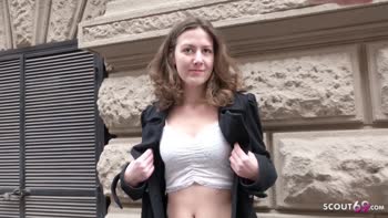 German Scout's Casting Conquest: College Cutie Alessandra Demands Big Cock