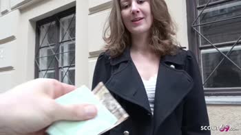 German Scout's Casting Conquest: College Cutie Alessandra Demands Big Cock