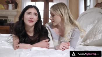 Melody Marks & Jazmin Luv Sizzle in Scorching College Threesome