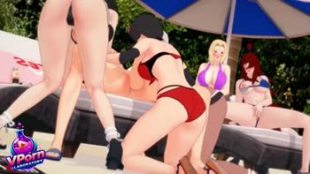 Teen (18+) party on the beach ends in group sex