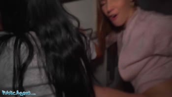 Public Agent Lucky Agent in Basement Threesome with Alexis stal & Lexi Dona