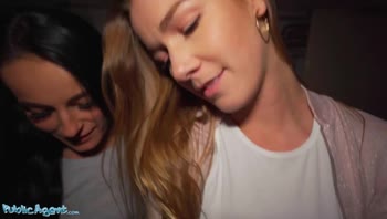Public Agent Lucky Agent in Basement Threesome with Alexis stal & Lexi Dona