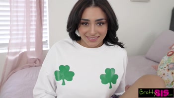 Vanessa Moon Promises Her Good Luck Will Rub Off on Stepbro By Fucking His Bad Luck Away