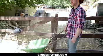 Sam Shock's Fiery Frenzy: Ginger Patched by a Massive Cock