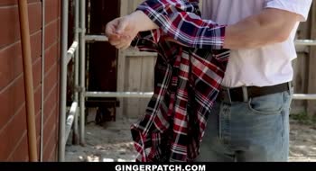 Sam Shock's Fiery Frenzy: Ginger Patched by a Massive Cock