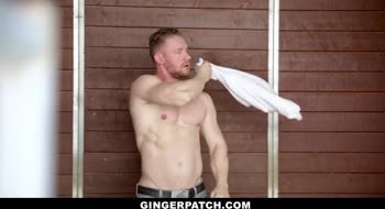 Sam Shock's Fiery Frenzy: Ginger Patched by a Massive Cock