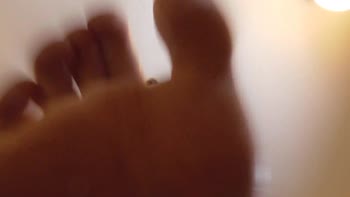 Blonde Teen (18+) Mistress Dominates Slave with Trampling Feet