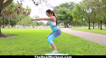 Aubrey Rose's Fitness Frenzy: Pierced Petite Sizzles in Hardcore Workout Rendezvous