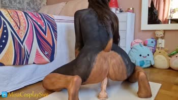 MisaCosplaySwe's Furry Fantasy: Doberman Bodypaint Puppy Play