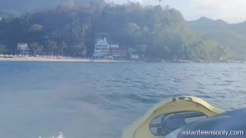 Thinyone Jetskis to Suggardaddy's Private Beach for Steamy Doggy Action