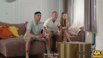 Olivia Sparkle's Daddy Fantasy: Steamy Czech Blonde Couch Sex