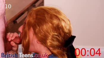 Cheering for More: British Teen (18+) Nurse Blowbang Cumshots