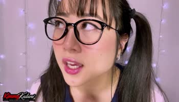 Kimmy Kalani's Secret HJ: Cute Asian ASMR POV Handjob Under Desk