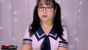 Kimmy Kalani's Secret HJ: Cute Asian ASMR POV Handjob Under Desk