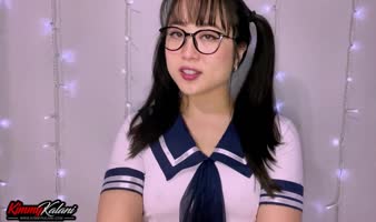Kimmy Kalani's Secret HJ: Cute Asian ASMR POV Handjob Under Desk