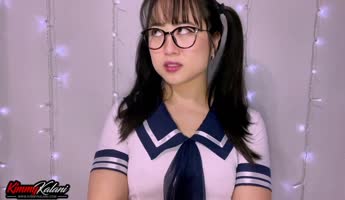 Kimmy Kalani's Secret HJ: Cute Asian ASMR POV Handjob Under Desk