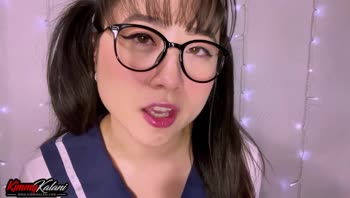Kimmy Kalani's Secret HJ: Cute Asian ASMR POV Handjob Under Desk