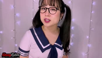 Kimmy Kalani's Secret HJ: Cute Asian ASMR POV Handjob Under Desk